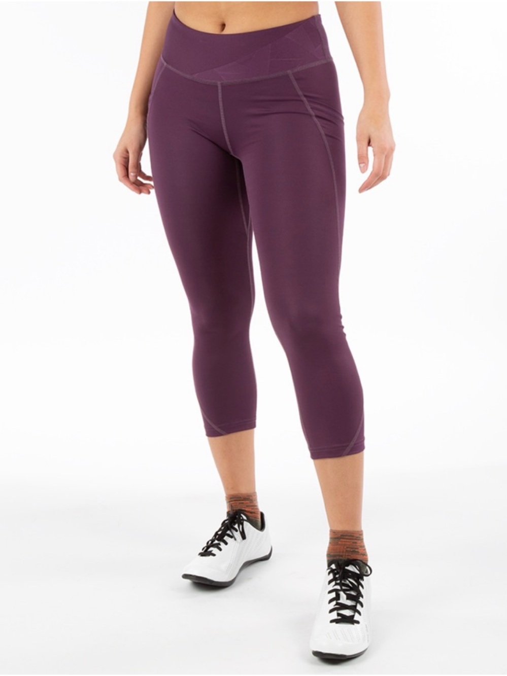 XL Pearl Izumi Wander Crop Tights Leggings Dark Violet Reflective Safety Cycle